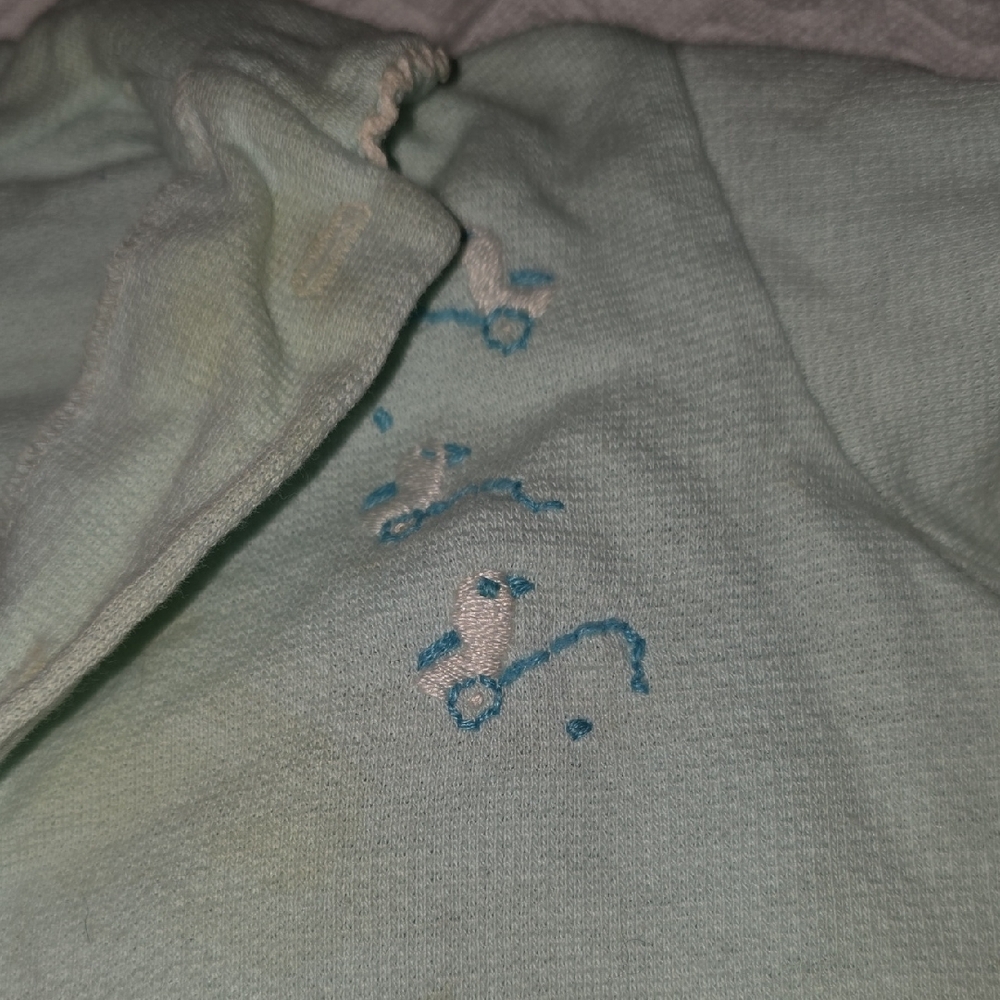 Carter's Mint Green and Light Gray One Pieces - Picture 6 of 7